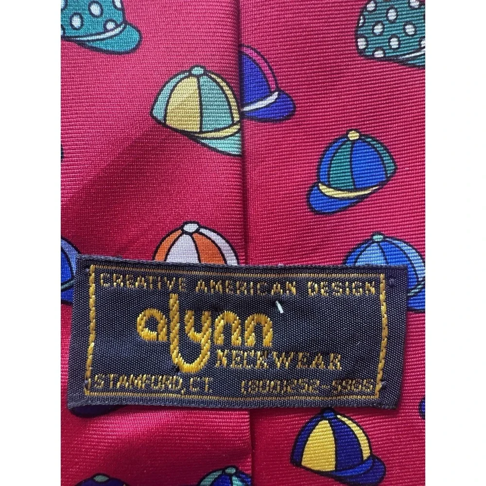 Allyn Neckwear Red Silk Equestarian Jockey Caps‎ Necktie Kentucky Derby Wear